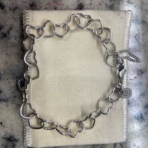 James Avery Connected Hearts Charm Bracelet -Size medium